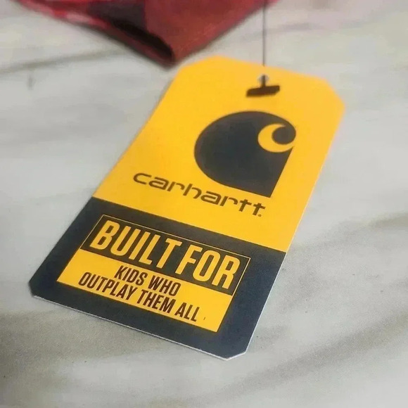 CARHARTT boys plaid long sleeve lined flannel unisex NWT - Picture 6 of 9